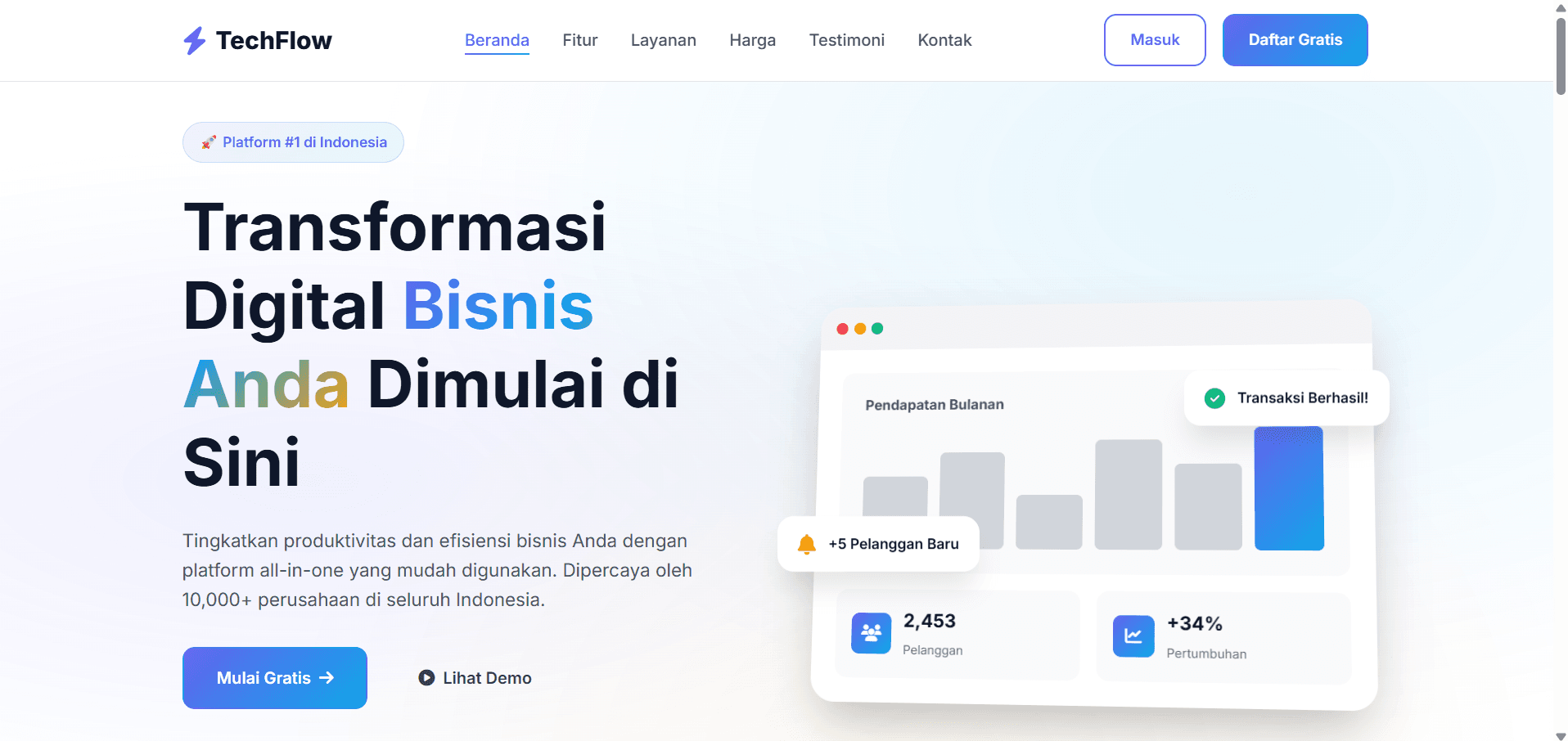 Landing Page Startup
